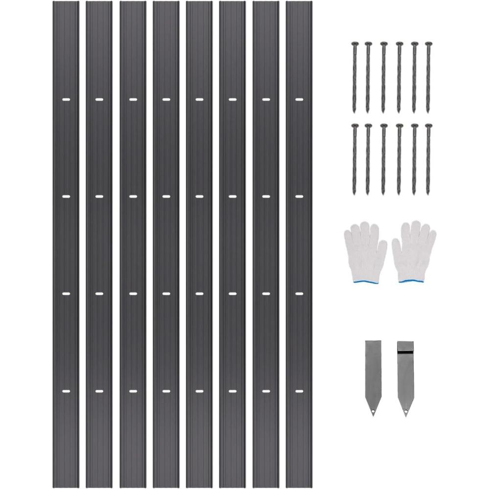 image:imageVEVOR Metal Landscape Edging 8 Packs 72 in RustResistant Aluminum Alloy Landscape Edging Bendable Garden Edging Border Heavy Duty Lawn Edging Fence for Flower Bed Yard Pathway8 Packs 72 in