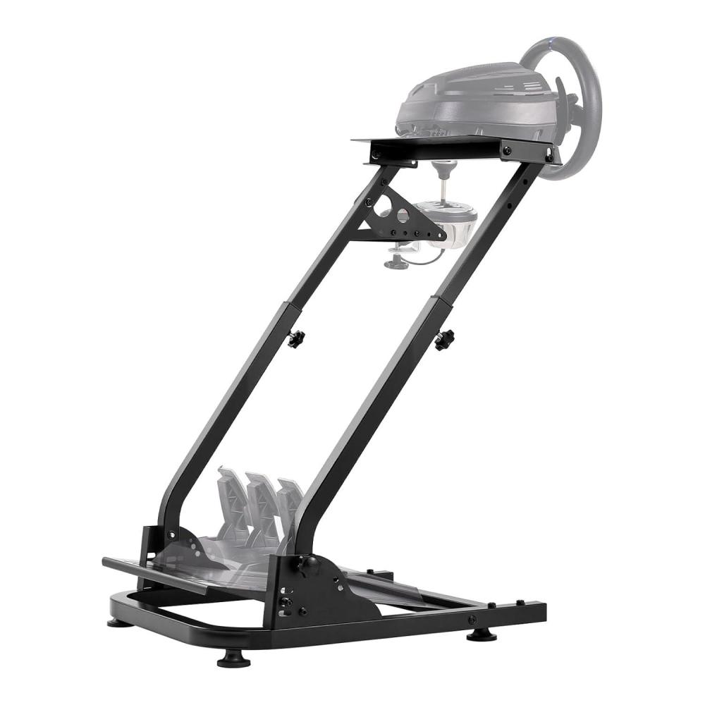 image:imageVEVOR Racing Wheel Stand HeavyDuty Simulator Cockpit Steering Stand with DualRail DualArm Fit Logitech G25G27G29G920G923 Thrustmaster T300RSTX F458T500RST3PAPRO F1GT and CSR PedalsLshaped lite