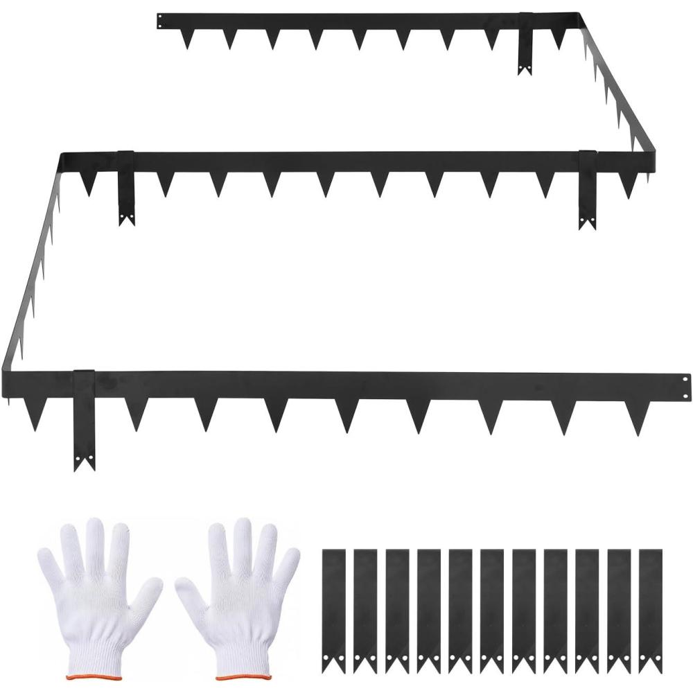 image:imageVEVOR Steel Landscape Edging 5 Packs 39 x 5 in RustResistant Metal Landscape Edging Bendable Garden Edging Border Heavy Duty Lawn Edging EasytoInstall Flower Bed Yard Pathway Divider Dark Gray40 L x 45 H 225in