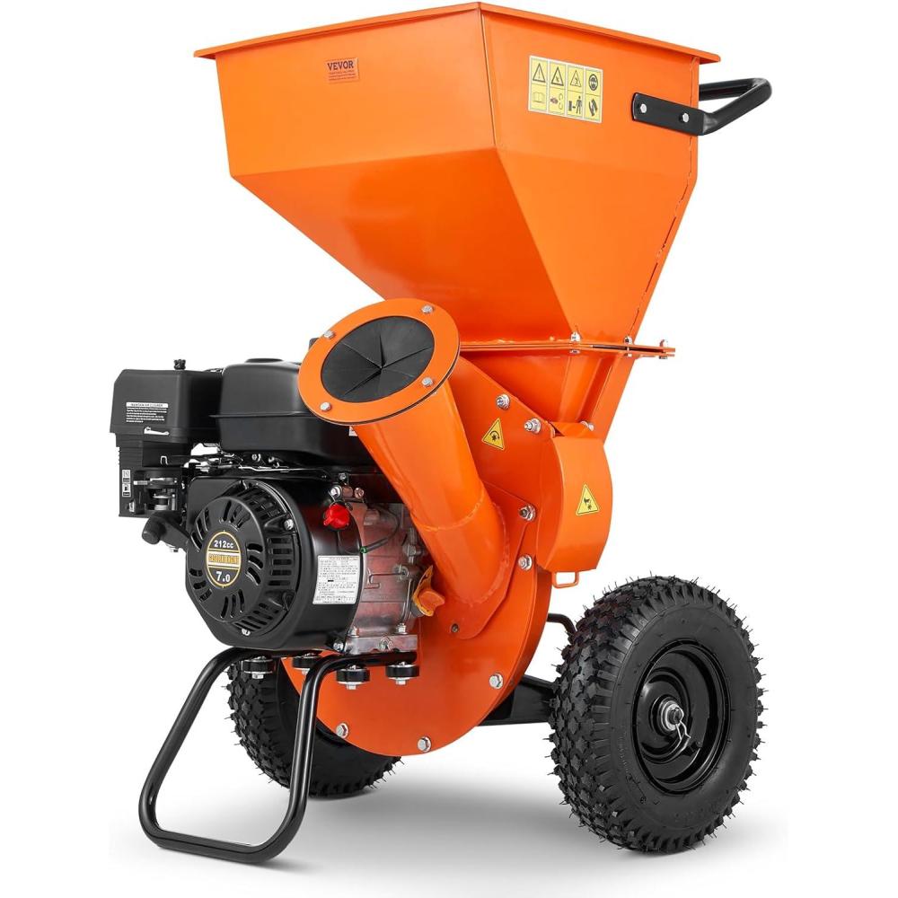image:imageVEVOR Wood Chipper Shredder Mulcher 7HP Heavy Duty Gas Powered Engine 2 Max Diameter 212cc 41 kW 4Stroke 3in1 Woodchipper Fast Chipping Chopping for Forestry Gardens EPA Certified7HP Wood Chipper