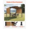 VEVOR 10 x 10 ft Outdoor Pergola, Arched Top Metal Pergola, Retractable Pergola with Sun Shade Canopy, Large Patio Shelter Pavilion, Heavy Duty Garden Pergola for Deck Backyard Porch Poolside(10 x 10 ft)