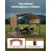 VEVOR 10 x 10 ft Outdoor Pergola, Arched Top Metal Pergola, Retractable Pergola with Sun Shade Canopy, Large Patio Shelter Pavilion, Heavy Duty Garden Pergola for Deck Backyard Porch Poolside(10 x 10 ft)