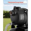 VEVOR 1.1 HP Shallow Well Pump with Pressure Tank, 120V 1320 GPH, Plastic Irrigation Jet Pump with 5-Gal Tank, Automatic Water Booster Transfer System, 20/40 PSI Pressure Switch, for Home Garden Lawn