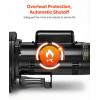 VEVOR 2 HP Shallow Well Jet Pump, 230 Volt, 5200 GPH Cast Iron Well Jet Pump, with 112 ft Max Head Lift, Check Valve, Thermal Protection, Automatic On/Off, for Garden Irrigation Lawn Sprinkler System(2 HP)