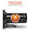 VEVOR 2 HP Shallow Well Jet Pump, 230 Volt, 5200 GPH Cast Iron Well Jet Pump, with 112 ft Max Head Lift, Check Valve, Thermal Protection, Automatic On/Off, for Garden Irrigation Lawn Sprinkler System(1.5 HP)