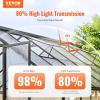 VEVOR 24 Pack Polycarbonate Greenhouse Panels, 2′ X 4′ X 0.16” Roof Panels Sheets, Waterproof UV Protected Corrugated Plastic Roofing, Impact Resistance Clear Roofing Sheets for Greenhouse/Garden(14PCS / 4FT * 2FT * 0.16IN)