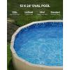 VEVOR 24-ft Round Above Ground Pool Liner, Unibead Pool Liners, Standard Gauge, 52inch Wall Height, Designed for Steel Sided Above-Ground Swimming Pools(Oval)