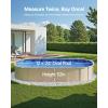 VEVOR 24-ft Round Above Ground Pool Liner, Unibead Pool Liners, Standard Gauge, 52inch Wall Height, Designed for Steel Sided Above-Ground Swimming Pools(Oval)