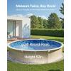 VEVOR 24-ft Round Above Ground Pool Liner, Unibead Pool Liners, Standard Gauge, 52inch Wall Height, Designed for Steel Sided Above-Ground Swimming Pools(Round)