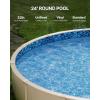 VEVOR 24-ft Round Above Ground Pool Liner, Unibead Pool Liners, Standard Gauge, 52inch Wall Height, Designed for Steel Sided Above-Ground Swimming Pools(Round)