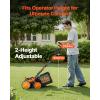 VEVOR 2-in-1 Electric Dethatcher and Scarifier, 13-Inch 13 Amp, Corded Lawn Dethatcher with 13-Gallon Thatch Collection Bag, 5-Position Depth Adjustment, Walk Behind Machine for Garden Yard Grass(16 inch)