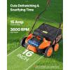 VEVOR 2-in-1 Electric Dethatcher and Scarifier, 13-Inch 13 Amp, Corded Lawn Dethatcher with 13-Gallon Thatch Collection Bag, 5-Position Depth Adjustment, Walk Behind Machine for Garden Yard Grass(16 inch)