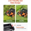 VEVOR 2-in-1 Electric Dethatcher and Scarifier, 13-Inch 13 Amp, Corded Lawn Dethatcher with 13-Gallon Thatch Collection Bag, 5-Position Depth Adjustment, Walk Behind Machine for Garden Yard Grass(16 inch)