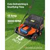 VEVOR 2-in-1 Electric Dethatcher and Scarifier, 13-Inch 13 Amp, Corded Lawn Dethatcher with 13-Gallon Thatch Collection Bag, 5-Position Depth Adjustment, Walk Behind Machine for Garden Yard Grass(13 inch)