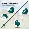 VEVOR 5 Feet Fence Post, 10 Pack U-Channel Heavy Duty Metal Fence Posts with 30 Zip Ties & 20 Clips, Sturdy Steel Fence Stakes for Garden Yard, Lawn, Farms and Outdoor Wire Fencing, Green(7 Feet 10 Pack)