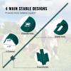 VEVOR 5 Feet Fence Post, 10 Pack U-Channel Heavy Duty Metal Fence Posts with 30 Zip Ties & 20 Clips, Sturdy Steel Fence Stakes for Garden Yard, Lawn, Farms and Outdoor Wire Fencing, Green(6 Feet 10 Pack)