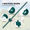VEVOR 5 Feet Fence Post, 10 Pack U-Channel Heavy Duty Metal Fence Posts with 30 Zip Ties & 20 Clips, Sturdy Steel Fence Stakes for Garden Yard, Lawn, Farms and Outdoor Wire Fencing, Green(3 Feet 10 Pack)
