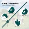 VEVOR 5 Feet Fence Post, 10 Pack U-Channel Heavy Duty Metal Fence Posts with 30 Zip Ties & 20 Clips, Sturdy Steel Fence Stakes for Garden Yard, Lawn, Farms and Outdoor Wire Fencing, Green(4 Feet 10 Pack)