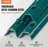 VEVOR 5 Feet Fence Post, 10 Pack U-Channel Heavy Duty Metal Fence Posts with 30 Zip Ties & 20 Clips, Sturdy Steel Fence Stakes for Garden Yard, Lawn, Farms and Outdoor Wire Fencing, Green(6 Feet 10 Pack)