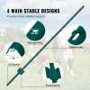 VEVOR 5 Feet Fence Post, 10 Pack U-Channel Heavy Duty Metal Fence Posts with 30 Zip Ties & 20 Clips, Sturdy Steel Fence Stakes for Garden Yard, Lawn, Farms and Outdoor Wire Fencing, Green(5 Feet 10 Pack)
