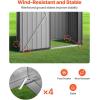 VEVOR 5 x 3 FT Metal Garden Shed, Storage Building with Lockable Door & 2 Louver Vents, Sloped Roof Metal Outdoor Storage Shed, Tool Sheds Outdoor Storage for Backyard, Garden, Patio, Bike, Gray