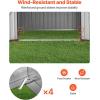 VEVOR 6 x 4 FT Metal Garden Shed, Outdoor Storage Shed with Lockable Doors & 4 Louver Vents, Peak Roof Metal Sheds Outdoors Storage, Storaged Sheds Clearance for Backyard, Garden, Patio, Bike, Gray