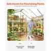 VEVOR 6 x 4 FT Polycarbonate Greenhouse, Heavy Duty Outdoor Green House with Adjustable Vent & Push-Pull Lockable Door, Quick Setup, Aluminum Frame Walk-in Greenhouse Sunroom for Outside Garden Lawn(8*12 Ft)