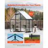 VEVOR 6 x 4 FT Polycarbonate Greenhouse, Heavy Duty Outdoor Green House with Adjustable Vent & Push-Pull Lockable Door, Quick Setup, Aluminum Frame Walk-in Greenhouse Sunroom for Outside Garden Lawn(6*4 Ft)
