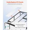 VEVOR 6 x 4 FT Polycarbonate Greenhouse, Heavy Duty Outdoor Green House with Adjustable Vent & Push-Pull Lockable Door, Quick Setup, Aluminum Frame Walk-in Greenhouse Sunroom for Outside Garden Lawn(8*10 Ft)