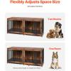 VEVOR 72″Dog Crate Furniture for 2 Dogs,Double Dog Crate Furniture with Double Sliding Doors,Large Dog Crate TV Stand with Removable Tray,Steel Frame Double Dog Crate for Small,Medium,Large Dogs White(74.8″L x 26.4″W x 32.4″H)