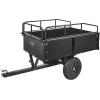 VEVOR 750 lb 15 cu ft Dump Cart Tow Behind Trailer Bundle with Agri-Fab 18″ x 36″ Poly Lawn Roller(UTILITY_CART_WAGON + SOIL_CULTIVATOR 45-0606)