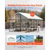 VEVOR 8 x 12 FT Polycarbonate Greenhouse, Heavy Duty Outdoor Green House with Adjustable Vent & Push-Pull Lockable Door, Quick Setup, Aluminum Frame Walk-in Greenhouse Sunroom for Outside Garden Lawn