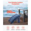 VEVOR Adirondack Ottoman, 18.7L x 18.9W x 13.8H Inch HDPE Plastic Folding Adirondack Ottoman, Weather-Resistant Foot Rest for Adirondack Chair, Widely Used for Outside Porch Pool Lawn Backyard, Blue(Blue)