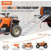 VEVOR Aluminum Ramps, 1250lbs, Straight Ramp with Treads and Load Straps, Portable Loading Ramp for Motorcycles, ATVs, Trucks, Lawn Mower, Dirt Bike, Garden Tractor, 78″ L x 12″ W, 2Pcs(1250lbs)