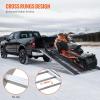 VEVOR Aluminum Ramps, 880 LBS Capacity 47.2″ x 8.5″ Loading Ramps for Motorcycle, Dirt Bike, Trailer, ATV, UTV, Garden Tractor and Lawn Mower, 2PCS(1500 lbs)