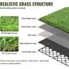 VEVOR Artifical Grass Turf, 5 x 10 ft Thick Grass Rug Indoor Outdoor, 1.38″ Realistic Synthetic Grass Mat with Drainage Holes, Perfect for Patio Garden Lawn Home Backyard Dog Mats(18 Pack – 12″x12″)