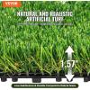 VEVOR Artifical Grass Turf, 5 x 10 ft Thick Grass Rug Indoor Outdoor, 1.38″ Realistic Synthetic Grass Mat with Drainage Holes, Perfect for Patio Garden Lawn Home Backyard Dog Mats(18 Pack – 12″x12″)