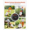 VEVOR Battery-Powered Sprayer with Wheeled Cart, 10 Gallons Electric Weed Sprayer, Adjustable 0-80 PSI, Yard Lawn Sprayers with Wheels, 5 Nozzles & 98ft Hose, 3-6H Spray Time, for Weeding, Cleaning