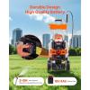 VEVOR Battery-Powered Sprayer with Wheeled Cart, 10 Gallons Electric Weed Sprayer, Adjustable 0-80 PSI, Yard Lawn Sprayers with Wheels, 5 Nozzles & 98ft Hose, 3-6H Spray Time, for Weeding, Cleaning