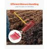 VEVOR Broad Fork, 5-Tine Pitchfork with Dual Fiberglass Handles, Heavy Duty Garden Fork, Ergonomic U-Shaped Design Broadfork Hand Tiller, Gardening Tool for Composting Transplanting Aeration(18 Angled Tines)