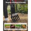 VEVOR Broad Fork, 5-Tine Pitchfork with Dual Fiberglass Handles, Heavy Duty Garden Fork, Ergonomic U-Shaped Design Broadfork Hand Tiller, Gardening Tool for Composting Transplanting Aeration(5-Tine-U)