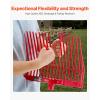 VEVOR Broad Fork, 5-Tine Pitchfork with Dual Fiberglass Handles, Heavy Duty Garden Fork, Ergonomic U-Shaped Design Broadfork Hand Tiller, Gardening Tool for Composting Transplanting Aeration(18 Angled Tines)