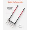 VEVOR Broad Fork, 5-Tine Pitchfork with Dual Fiberglass Handles, Heavy Duty Garden Fork, Ergonomic U-Shaped Design Broadfork Hand Tiller, Gardening Tool for Composting Transplanting Aeration(5-Tine-U)