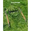 VEVOR Broad Fork, 5-Tine Pitchfork with Dual Fiberglass Handles, Heavy Duty Garden Fork, Ergonomic U-Shaped Design Broadfork Hand Tiller, Gardening Tool for Composting Transplanting Aeration(5-Tine-U)
