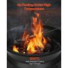 VEVOR Chiminea, 20 Inch Outdoor Wood Burning Firepit, Conical Fireplace for BBQ & Warming, Outside Wooden Fire Pit with Grill Mesh, Chimney Coat & Rustproof Chiminea Lid, for Patio, Garden, Backyard(22 Inch)