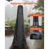 VEVOR Chiminea, 20 Inch Outdoor Wood Burning Firepit, Conical Fireplace for BBQ & Warming, Outside Wooden Fire Pit with Grill Mesh, Chimney Coat & Rustproof Chiminea Lid, for Patio, Garden, Backyard(20 Inch)