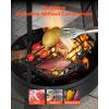 VEVOR Chiminea, 20 Inch Outdoor Wood Burning Firepit, Conical Fireplace for BBQ & Warming, Outside Wooden Fire Pit with Grill Mesh, Chimney Coat & Rustproof Chiminea Lid, for Patio, Garden, Backyard(20 Inch)