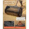 VEVOR Compost Spreader, 16.5″ Wide Peat Moss Spreader with T Shaped Handle, 3 Heights Adjustable, Powder-Coated Steel Garden Peat Moss Roller, Heavy Duty Grass Seed Roller for Planting Seeding, Black(36in)