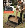 VEVOR Compost Spreader, 16.5″ Wide Peat Moss Spreader with T Shaped Handle, 3 Heights Adjustable, Powder-Coated Steel Garden Peat Moss Roller, Heavy Duty Grass Seed Roller for Planting Seeding, Black(36in)