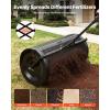 VEVOR Compost Spreader, 16.5″ Wide Peat Moss Spreader with T Shaped Handle, 3 Heights Adjustable, Powder-Coated Steel Garden Peat Moss Roller, Heavy Duty Grass Seed Roller for Planting Seeding, Black(36in)